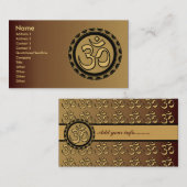 Omの名刺はあなたの背景色を選びます 名刺 (正面/裏面)