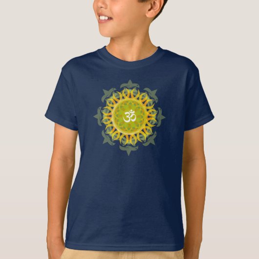 Omの曼荼羅は暗いTシャツをからかいます Tシャツ (正面)