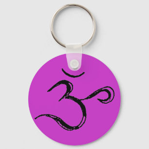 OMの紫色Keychain キーホルダー