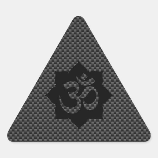 OMの記号のはす精神性カーボン繊維の装飾 三角形シール (正面)