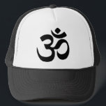 Omの記号のトラック運転手の帽子 キャップ<br><div class="desc">omのオウムのヨガのナマステのsanskrit記号のキャラクターの精神的な古代ヨーガ行者のニューエイジ</div>