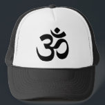 Omの記号のトラック運転手の帽子 キャップ<br><div class="desc">omのオウムのヨガのナマステのsanskrit記号のキャラクターの精神的な古代ヨーガ行者のニューエイジ</div>
