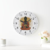 Omの記号をめい想している仏 ラージ壁時計 (ホーム)