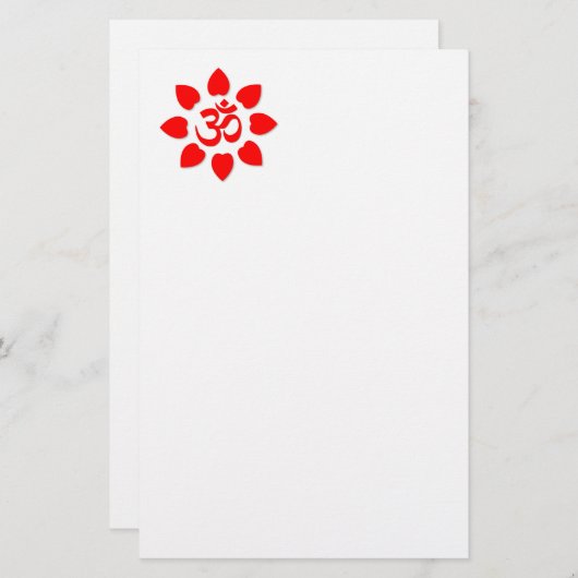 Omの記号 便箋 (正面/裏面)