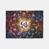 Omの高い発電 フリースブランケット (正面(横))