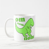 omのnomのnomの恐竜のchompss コーヒーマグカップ (左)