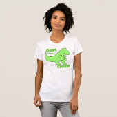 omのnomのnomの恐竜は食べます tシャツ (正面フル)