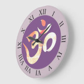 OmのWaterololor Omの柱時計 ラージ壁時計 (傾斜)