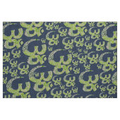 omはプリントの麻布の生地を織ります ファブリック (ファットクウォーター)