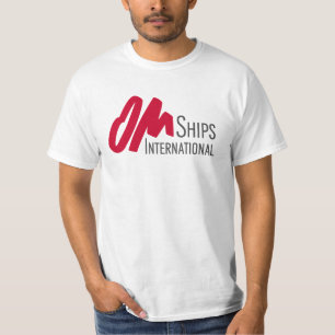 OMはロゴの基本的なTシャツを出荷します Tシャツ