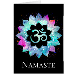 *~* OMオウムシンボル水彩蓮華曼荼羅