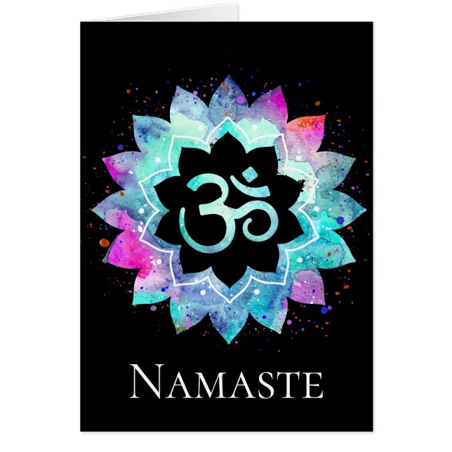 *~* OMオウムシンボル水彩蓮華曼荼羅 (正面)