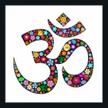 Omオウムナマステヨガシンボルポスター ポスター<br><div class="desc">オームオウムナマステヨガシンボルフローラアートデザイン</div>