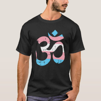 Omオウムヨガトランスジェンダーヨギトランスプライド国旗LGBT Tシャツ