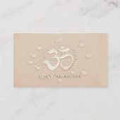 OMシンボルエレガント付き水滴YOGAインストラクター 名刺 (正面)