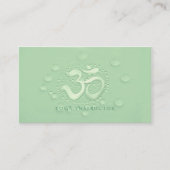 OMシンボルエレガント付き水滴YOGAインストラクター 名刺 (正面)