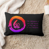 Omシンボルカラフル確認タイポグラフィ ランバークッション (ブランケット)