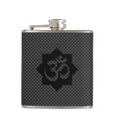 OMシンボルロータススピリチュアリティinカーボンファイバースタイル フラスク (正面)
