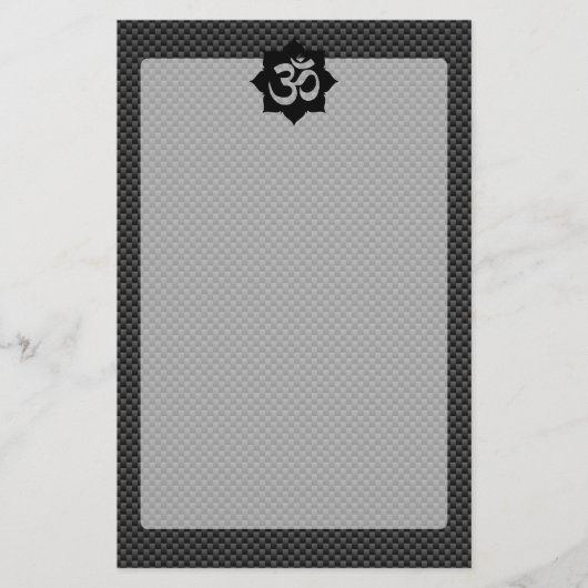 OMシンボルロータススピリチュアリティinカーボンファイバースタイル 便箋 (正面)