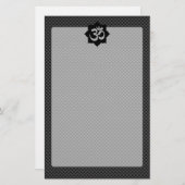 OMシンボルロータススピリチュアリティinカーボンファイバースタイル 便箋 (正面/裏面)