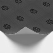 OMシンボルロータスピリチュアリティヨガカーボンスタイル ラッピングペーパー (角)