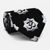OMシンボルロータスピリチュアリティヨガクレスト ネクタイ (ロール)