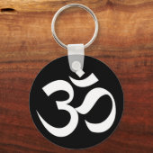 omシンボル神聖な仏教の宗教zen yoga キーホルダー (正面)