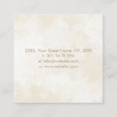 OMシンボル – ゴールデンブラシストローク正方形ビジネスカー スクエア名刺 (裏面)