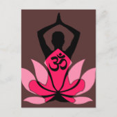 OMナマステスピリチュアルロータスフラワーヨガインアンバー ポストカード (正面)