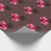 OMナマステスピリチュアルロータスフラワーヨガインアンバー ラッピングペーパー (角)