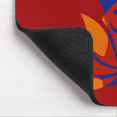 OMナマステスピリチュアルロータスフラワーヨガオンクリムゾン マウスパッド (コーナー)