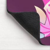 OMナマステスピリチュアルロータスフラワーヨガオンパープル マウスパッド (コーナー)