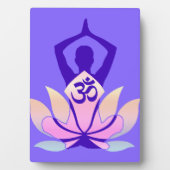 OMナマステスピリチュアルロータスフラワーヨガオンマウヴ フォトプラーク (正面)