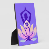 OMナマステスピリチュアルロータスフラワーヨガオンマウヴ フォトプラーク (側面)