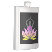 OMナマステスピリチュアルロータスフラワーヨガポーズ フラスク (右)