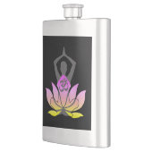 OMナマステスピリチュアルロータスフラワーヨガポーズ フラスク (左)