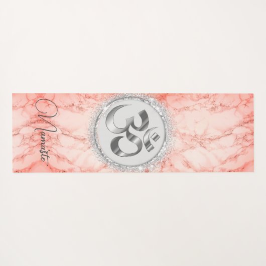 OMナマステピンクマーブル ヨガマット (裏面(横))