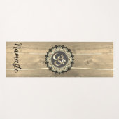 OMマンダラオンウッドナマステ 素朴 ヨガマット (正面(横))