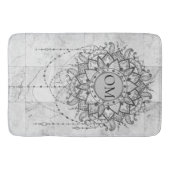 OMマンダラオンシルバーマーブル バスマット (正面)
