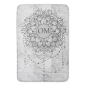 OMマンダラオンシルバーマーブル バスマット (正面縦)
