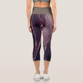 OMマンダラオンマーブルアゲートパーソナライズされたト カプリレギンス (裏面)