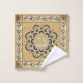 OMマンダラ – バスタオルセット (ウォッシュタオル)