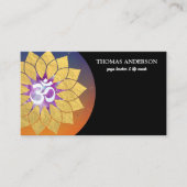 OMモダンパーソナライズされたシンボルロータスマンダラアート 名刺 (正面)