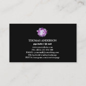 OMモダンパーソナライズされたシンボルロータスマンダラアート 名刺 (裏面)