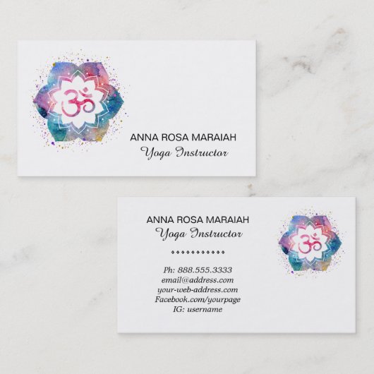 *~* Omヨガ先生霊気 名刺 (正面/裏面)