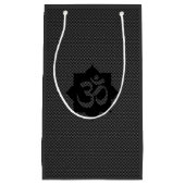 OMロータススピリチュアリティヨガinカーボンファイバースタイル スモールペーパーバッグ (正面)