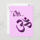 Om記号のオウム ポストカード (正面/裏面)