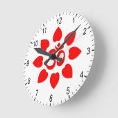 Om記号 ラウンド壁時計 (傾斜)