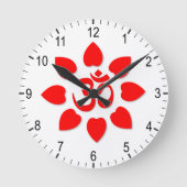 Om記号 ラウンド壁時計 (正面)