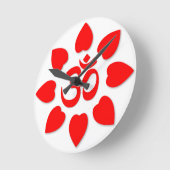 Om記号 ラウンド壁時計 (傾斜)